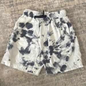 Zara 100% Cotton Shorts White and Black Elastic Waistband